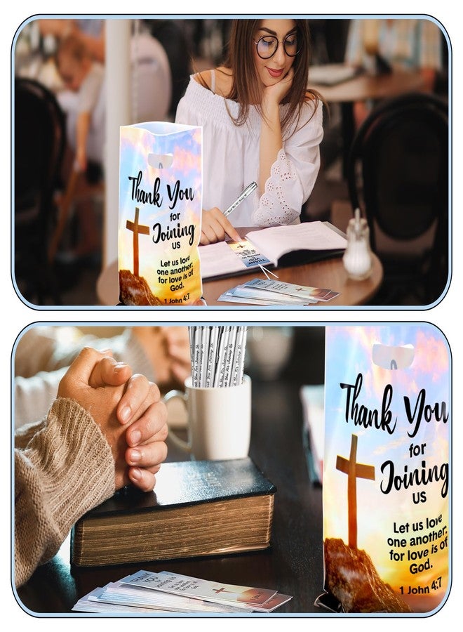 Supervitae 108 Pcs/36 Sets Church Welcome Gift Pockets Bulk Church Visitor Gifts 36 Religious Brochure Bags with Handle 36 Thank You for Joining Us Ballpoint Pen 36 Bookmark for Christian Supplies - Image 5