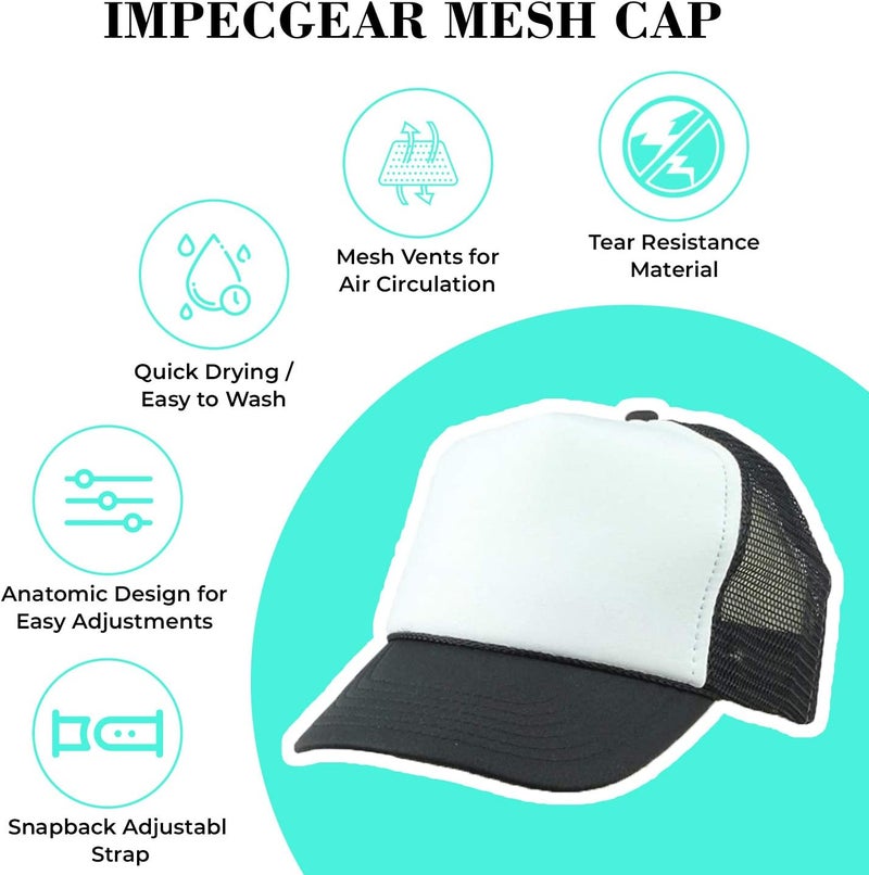ImpecGear 2 Packs Youth Kid's Baseball Caps Trucker Hats Mesh Cap(2 for Price of 1) - Image 3
