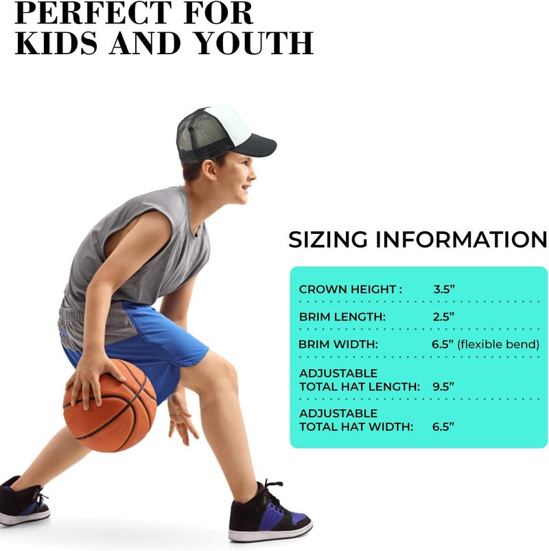 ImpecGear 2 Packs Youth Kid's Baseball Caps Trucker Hats Mesh Cap(2 for Price of 1) - Image 2