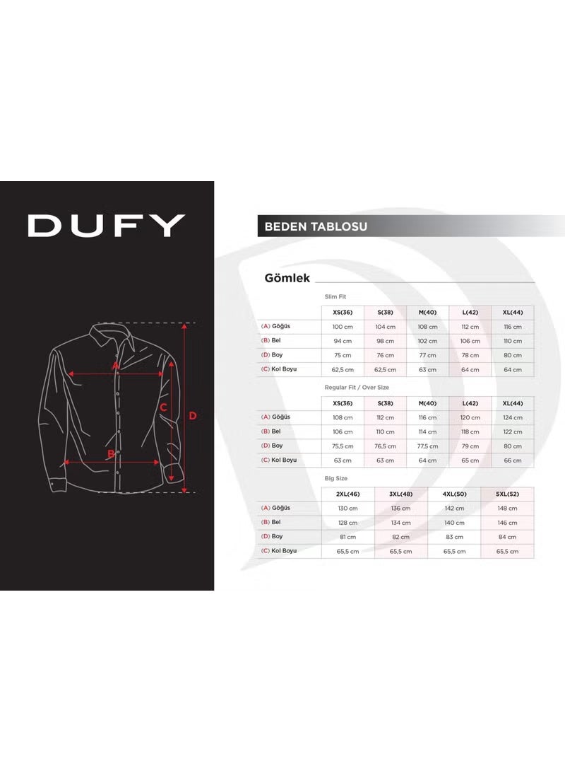 Dufy Brown Men's Regular Fit Checkered Classic Collar Long Sleeve Shirt - 91734 - Image 2
