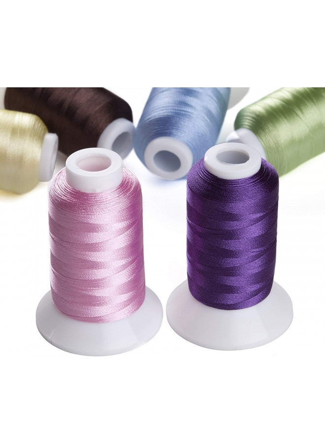 Simthread 63 Brother Colors Polyester Machine Embroidery Thread 1000M(1100Y) Big Spool for Brother Babylock Husqvarna Janome Singer Pfaff Bernina Serger Embroidery and Sewing Machines - Image 3