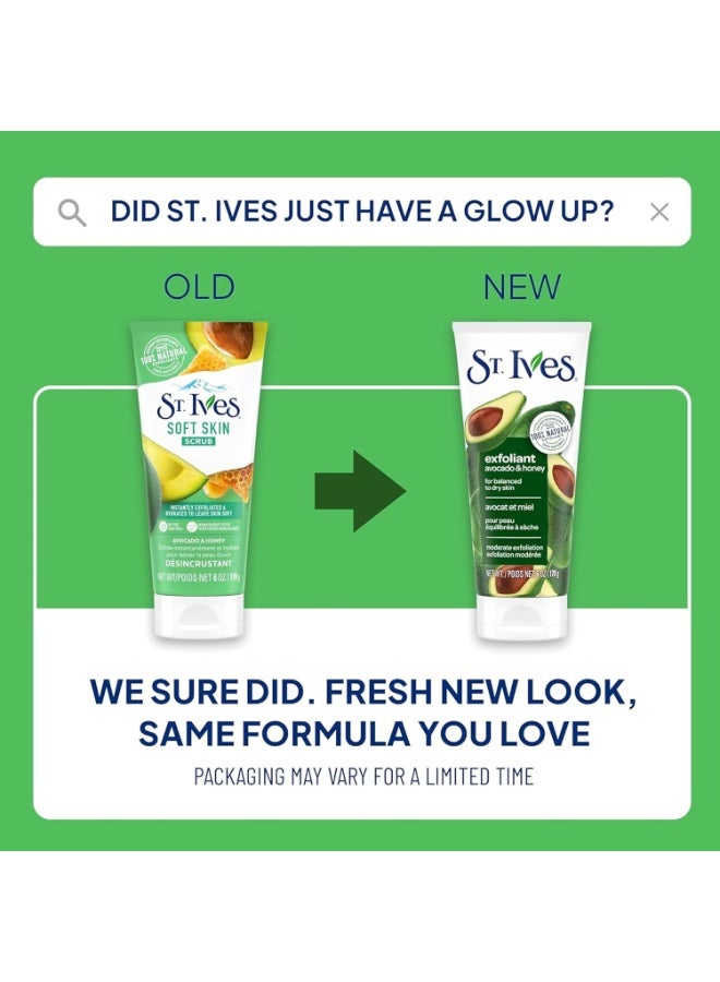 سانت آيفز مقشر الوجه بالأفوكادو والعسل، مقشر للوجه للبشرة المتوازنة والجافة 170 جرام - Image 2