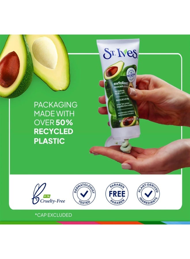سانت آيفز مقشر الوجه بالأفوكادو والعسل، مقشر للوجه للبشرة المتوازنة والجافة 170 جرام - Image 3