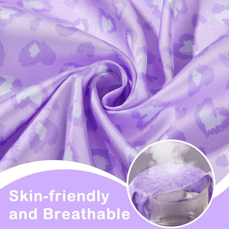 Icosy Matching Doll & Girls Pajamas Silk Kids Pjs 2 Pcs Satin Button-Down Top And Shorts For American 18"" Doll Girl Clothes Light Purple - Image 5