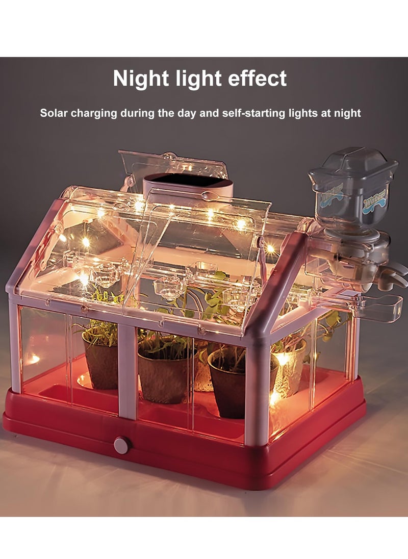 SYOSI Terrarium Kit for Kids, Plant Growing Kit with Greenhouse, Educational DIY Plant Gardening Toy, Kids Science Set with Solar Panel, Indoor Gardening Kit, Fun and Educational for Children  - Image 5