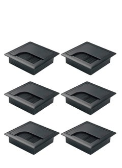 Generic Cable Grommet,  6PCS Computer Desktop Decorative Cable Grommet Plastic Cable Grommet with Brush Grommet Cable Tidies for Home and Office Table Surface Port Hole Covers (Size: 8 * 8cm)  - Image 1