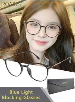 roaiss Women's Blue Light Blocking Glasses Blue Light Filter Computer Reading Gaming TV Phones Round Eyeglasses Fashion Anti Eyestrain Headache Eyewear  - Image 1