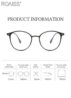roaiss Women's Blue Light Blocking Glasses Blue Light Filter Computer Reading Gaming TV Phones Round Eyeglasses Fashion Anti Eyestrain Headache Eyewear  - Image 4