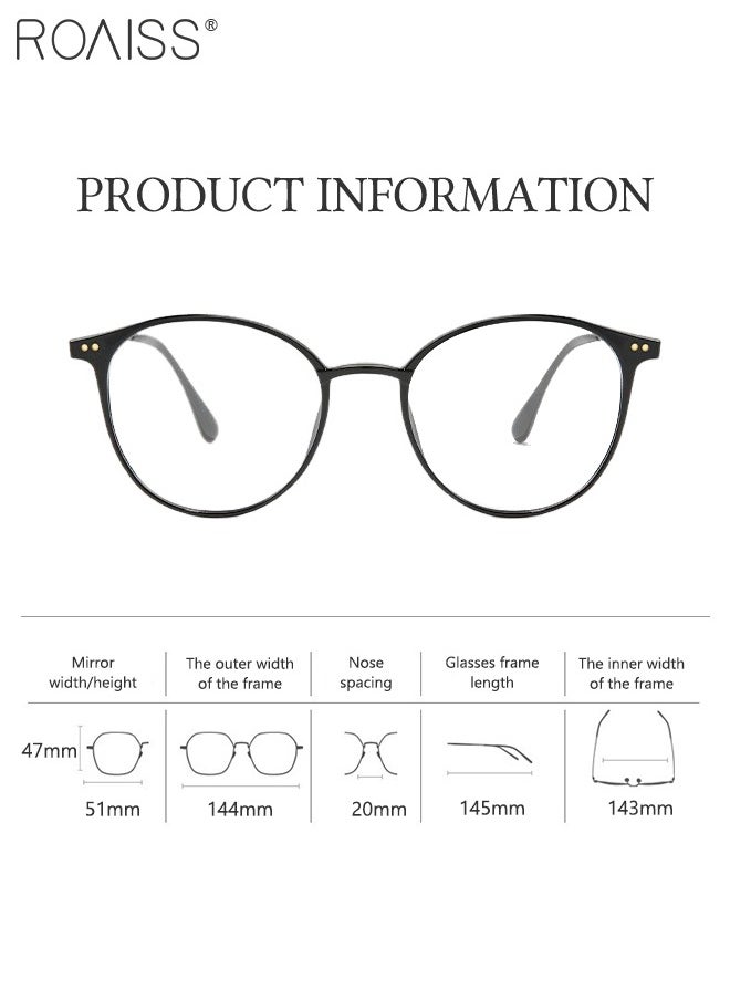 roaiss Women's Blue Light Blocking Glasses Blue Light Filter Computer Reading Gaming TV Phones Round Eyeglasses Fashion Anti Eyestrain Headache Eyewear  - Image 4