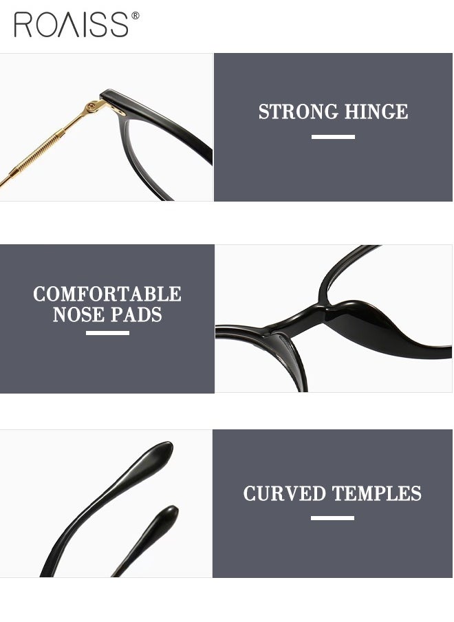 roaiss Women's Blue Light Blocking Glasses Blue Light Filter Computer Reading Gaming TV Phones Round Eyeglasses Fashion Anti Eyestrain Headache Eyewear  - Image 5