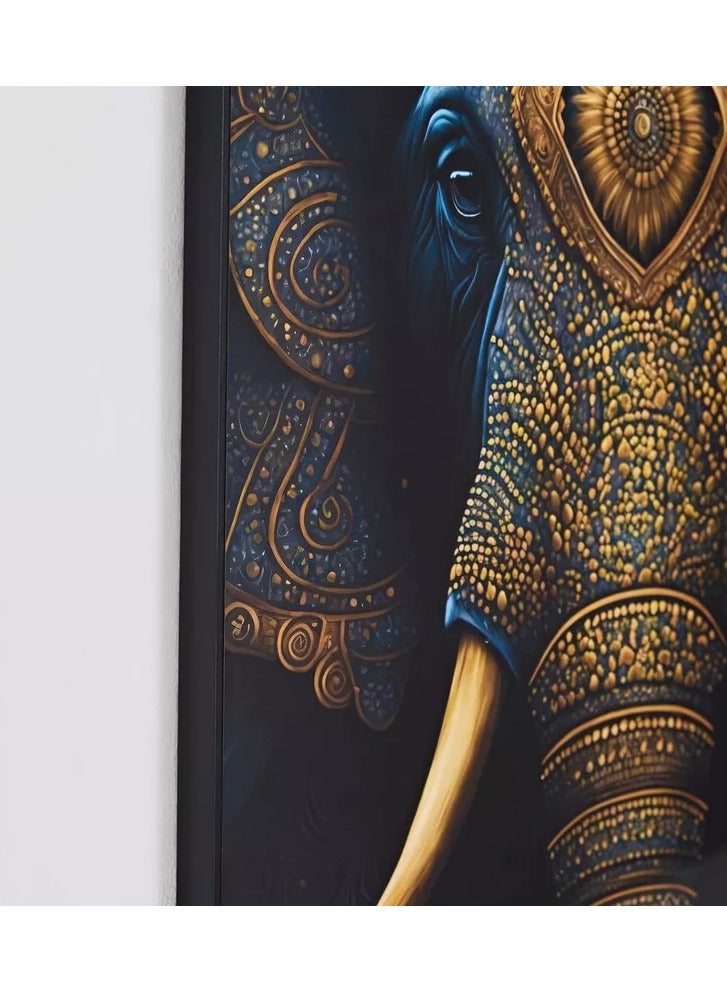 Home Box Ersel Elephant Face Framed Picture - 50x70x25 cm - Image 4