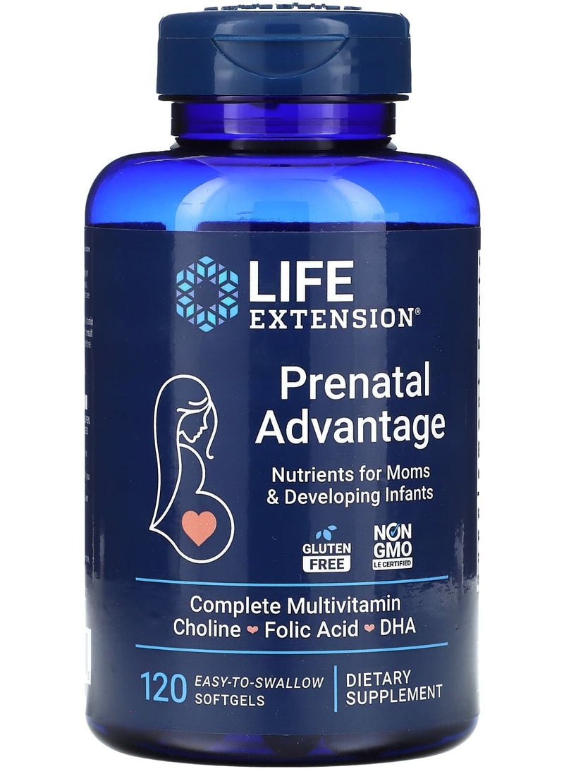 مزايا ما قبل الولادة، 120 كبسولة لينة سهلة البلع