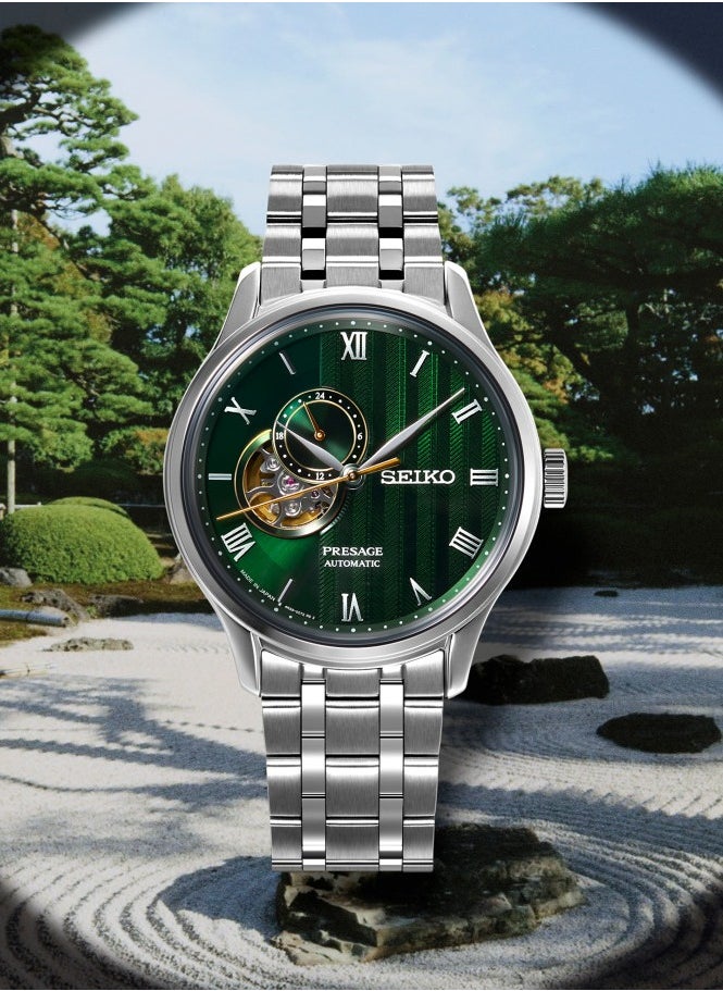 Seiko - ​Seiko Presage SSA463J1 New Japanese Zen Garden Green Automatic Men's Watch with Open-Heart Dial​ - Image 1