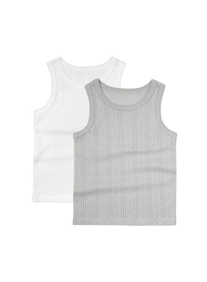 Minizone Children's Vest Sleeveless Cotton T-shirt I-shaped Top 2-6 Years Old Vest Two-piece Thin Summer Dress