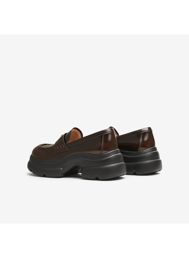 Tata Magic Detective Platform Loafers Uni Star Style Brown Size 36 - Image 1