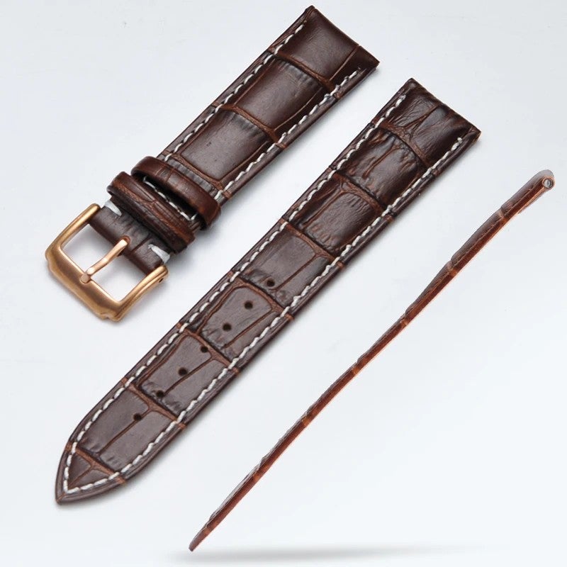 Bluejw 14mm 16mm 18mm 20mm 22mm 24mm Crocodile Pattern Genuine Leather Smart Watch Straps – Replace the Watch Strap for Apple Watch Samsung Galaxy Fit and More - Image 2