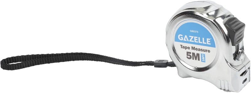 Gazelle Gazelle Chrome Measuring Tape 5m x 19mm - Image 3