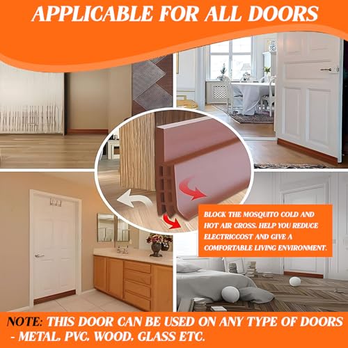 Volo Air Gap Waterproof Gel Self-Adhesive Rubber Window/Door Shield Weather-Strip Tape for Cockroach Insect Bugs Stopper - Image 3