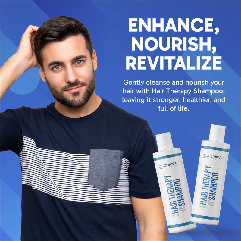 Clinical Effects Hair Therapy Shampoo â€“ Biotin Shampoo with Anagain and Baicapil - Supports Hair Growth for Women and Men - Made in the USA - 2 Bottles - Image 2