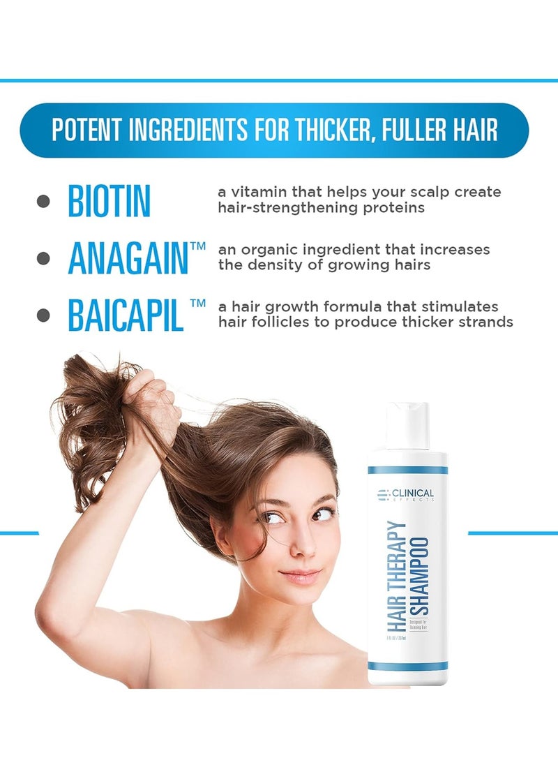 Clinical Effects Clinical Effects Hair Therapy Shampoo – Biotin Shampoo with Anagain and Baicapil - Supports Hair Growth for Women and Men - Made in the USA - 2 Bottles  - Image 4