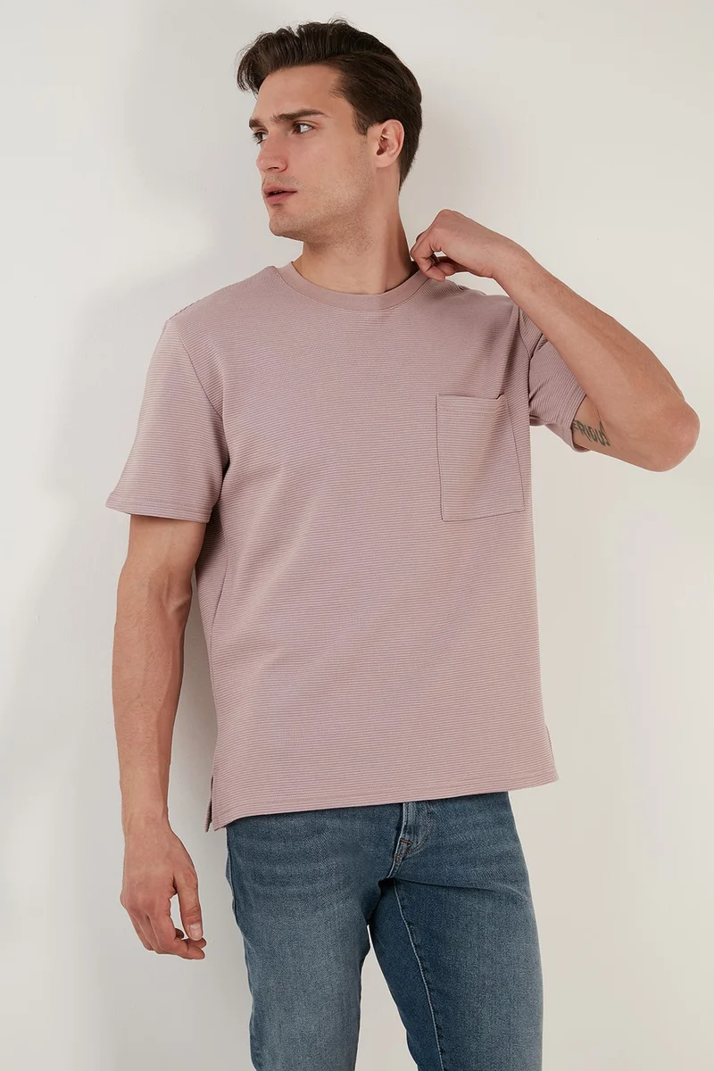 بوراتي Crew Neck Single Pocket Cotton Oversize T Shirt Men's T Shirt 5902305