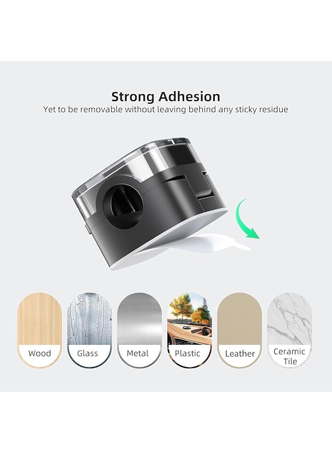 إيروريكس مشابك كابلات مغناطيسية متعددة الأغراض ومنظم أسلاك تحت المكتب وإدارة الكابلات وحامل أسلاك لاصق للمنزل والمكتب والهاتف والسيارة والحائط وسطح المكتب وطاولة بجانب السرير باللون الأسود - Image 5