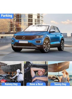 PADOM Padom Car Windshield Sun Shade Umbrella, Foldable Car Sun Shade Windshield, Fit Sedan SUV Pickup Truck Most Vehicles Car Window Shades, Front Windshield Sunshade for car Accessories (50"*26")  - Image 5