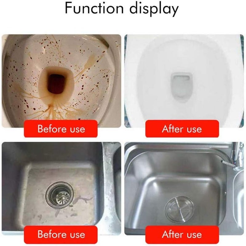 klarako Pipe Dredge Deodorant,Powerful Sink and Drain Cleaner Magic Bubble Bombs Fast Foaming Pipe Cleaner Deodorant Chemical Powder Dredge Agent for Kitchen Toilet Pipeline Quick Cleaning Tool (3Pcs) - Image 4