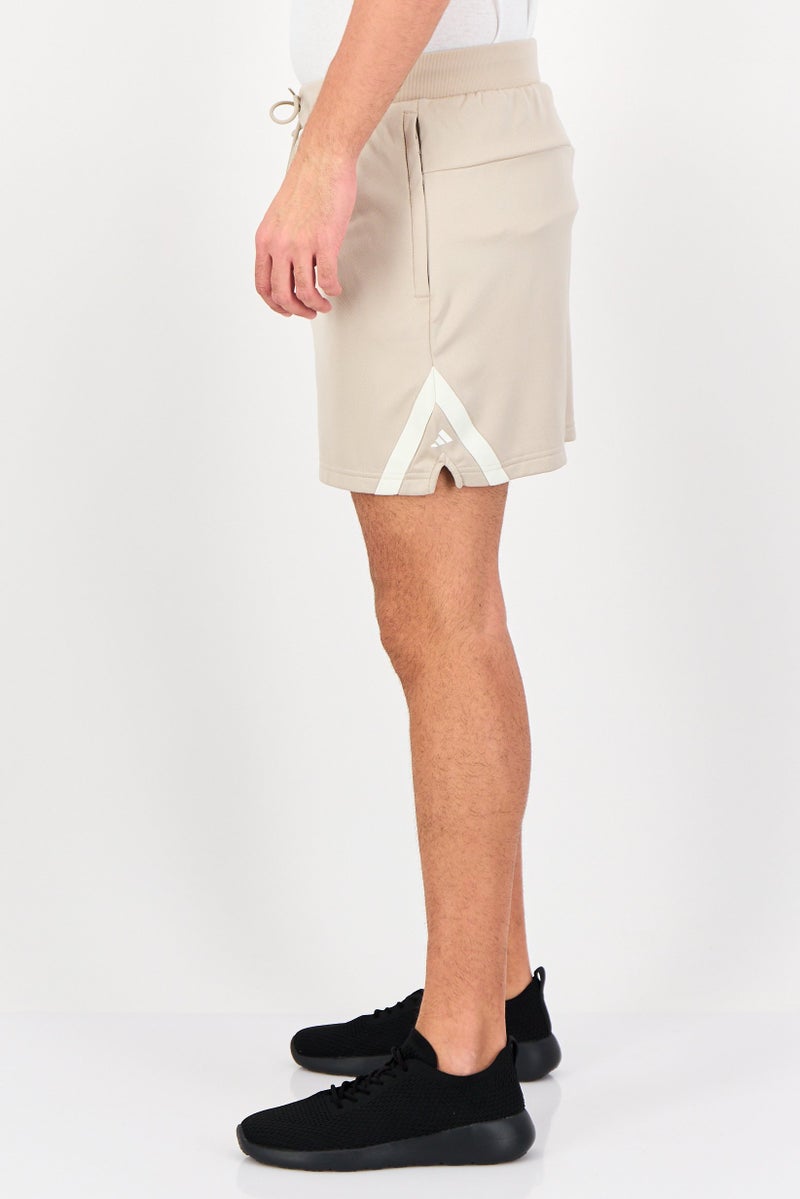 Adidas Men Sportswear Fit 5 Inseam Basketball Shorts, Dark Beige - Image 4