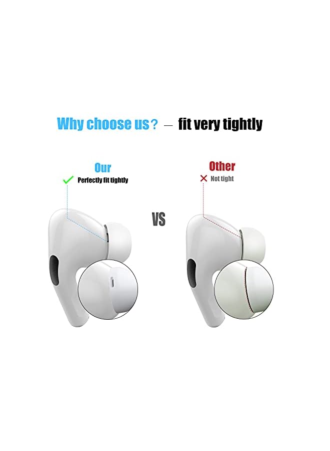 erorex 3 Pairs Replacement Ear Tips For Air Pods Pro And Air Pods Pro 2Nd Generation With Noise Reduction Hole Silicone Ear Tips For Air Pods Pro With Portable Storage Box And Fit In The Charging Case S M L - Image 4