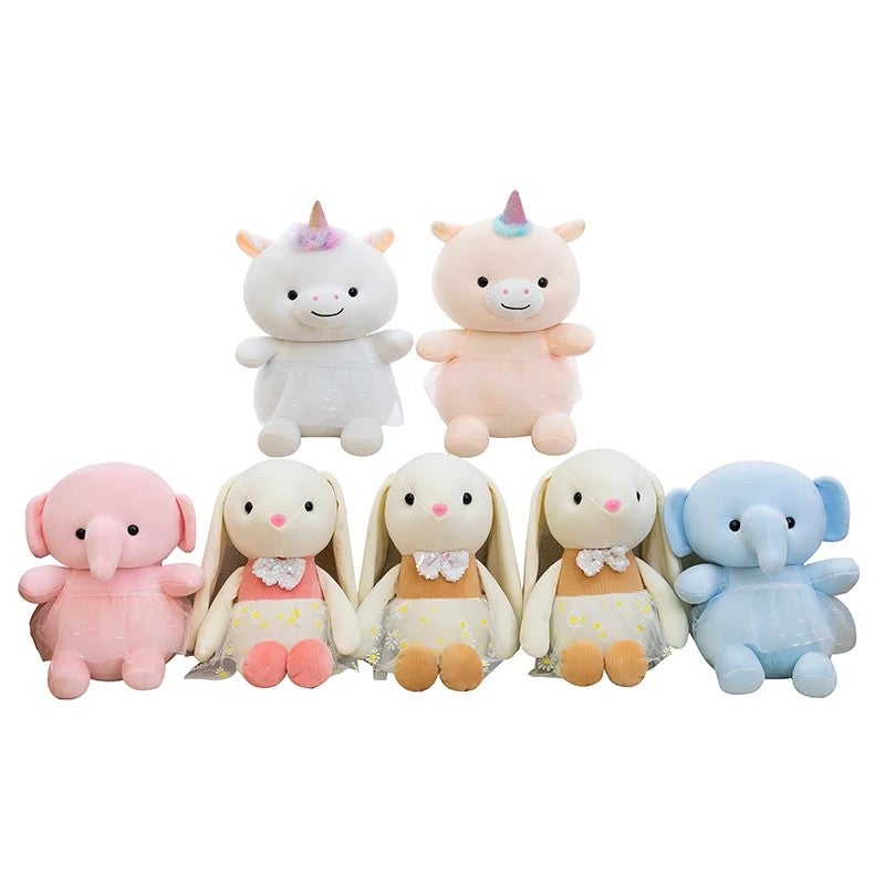 Y&D Zoo PP Cotton Durable Plush Toy Cute Animal Cartoon Embroidery Soft and Fun Weighted Stuffed Toy for Birthday izable - Image 1