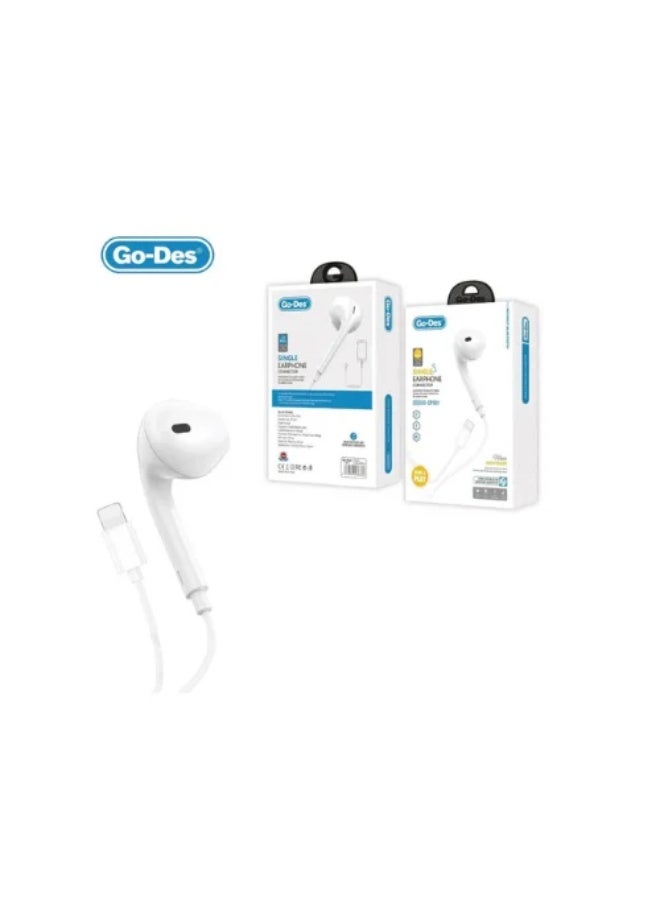 GO-DES Go Des Single Earphone Connector (White) – GD-EP501 - Image 4