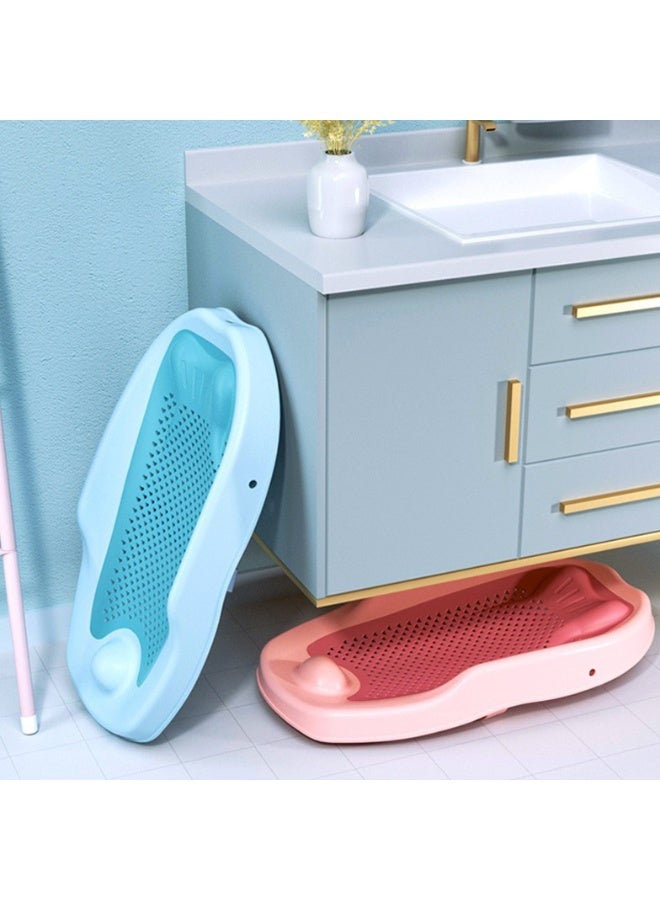 دعم استحمام للأطفال، قابلة للطي، دعم مريح للرضع (من 0 إلى 12 شهرًا، أزرق) - Image 2