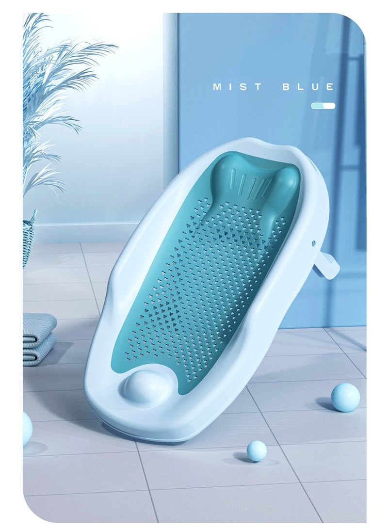 دعم استحمام للأطفال، قابلة للطي، دعم مريح للرضع (من 0 إلى 12 شهرًا، أزرق) - Image 4