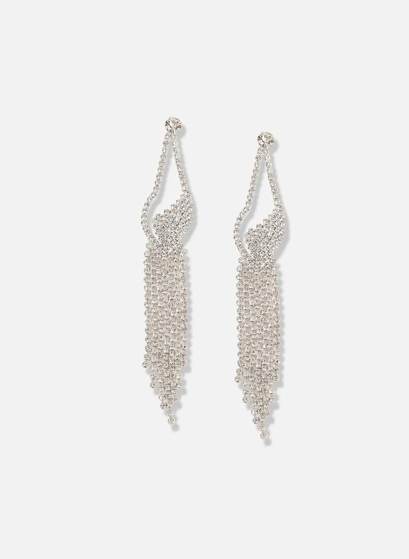 SOHI Gold Plated Designer Stone Party Drop Earring For Women