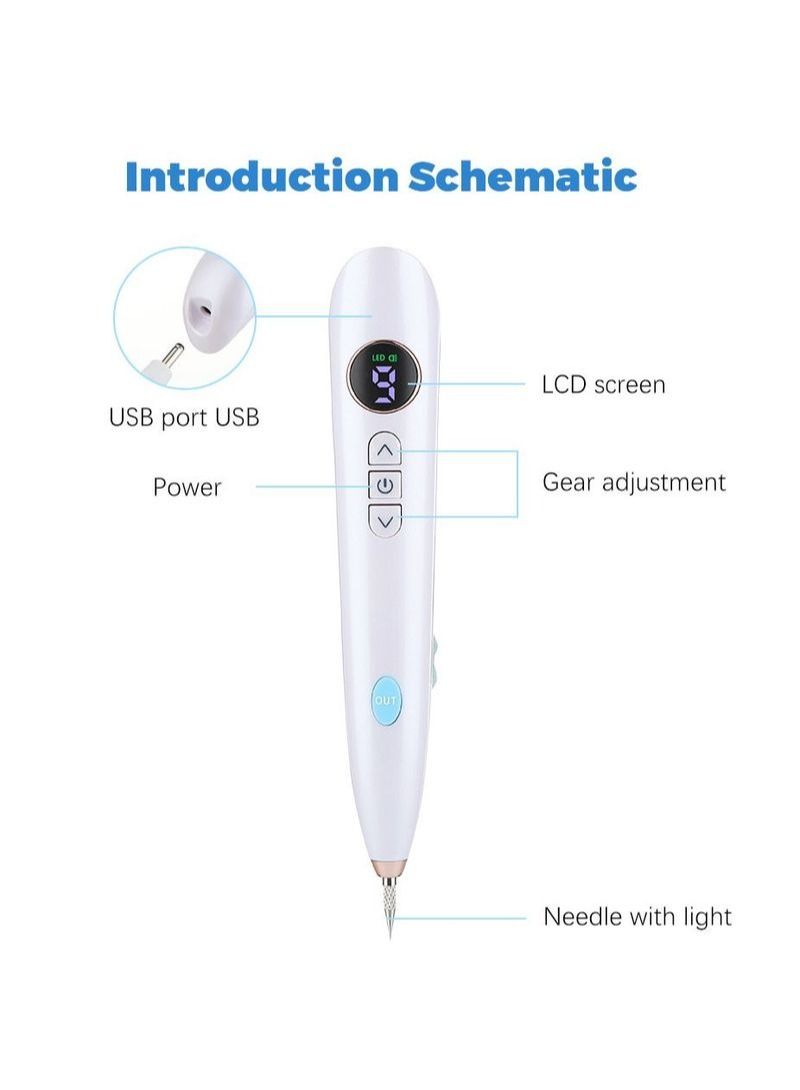 NIBEMINENT Plug-in 9-speed Laser Point Mole Pen Beauty Salon Electric Sweeping Spot Removal Granulation Tattoo Wart Spot Home Beauty - Image 5