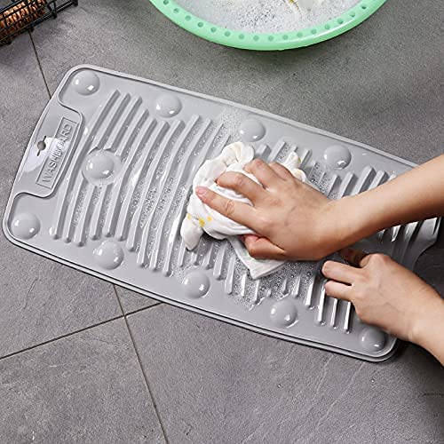 MAXADIL MAXADIL Mini Hand Wash AntiSkid Laundry Water Saving Washboard Scrubbing Pad for Kid Clothes Shirts Hand Towels for Home with Soap Holder Pack of 1 - Image 1