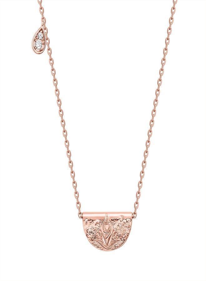 PAVOI 14K Gold Plated Engraved Coin Pendant Necklaces for Women | Byzantine Coin Pendants | Bohemian Necklace, 15mm x 10mm, White Gold, coin - Image 1
