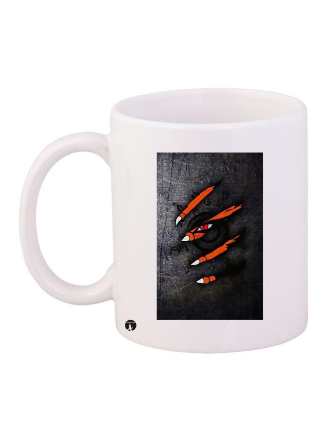 RYN Cartoon Printed Coffee Mug White/Black/Red 11ounce