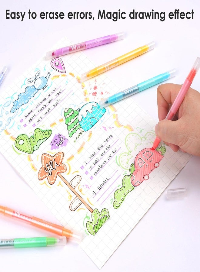 HANKU Pastel Erasable Highlighters,10 Pack Chisel Tip,Bible Highlighters Assorted Colors,Erasable Markers for Highlighting and Marking,Smooth Writing Book Journaling,Highlighters Erasable - Image 4