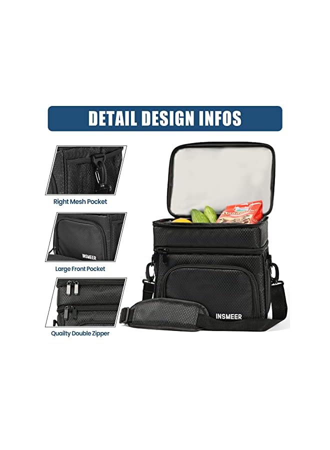 Zaboon Lunch Bag16L Insulated Lunch Bags Reusable Lunch Box For Adultmenwomen Double Deck Cooler Bag Leakproof For Picnic Travel Office - Image 3