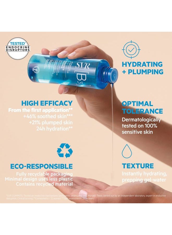 SVR [B3] Hydra Face Essence - Soothe, Smooth and Hydrate for 24hrs - 2% Niacinamide & Hyaluronic Acid Moisturizing & Hydrating Toner for Dehydrated Dry, Sensitive Skin. Fragrance Free, 5 fl.oz.  - Image 5