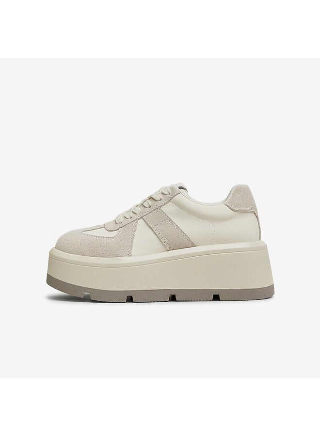 Tata Gaogao Thick Sole German Training Shoes Women's Breathable Platform Casual Sneakers Cx901am5 Off-white Single Lining Size 39 - Image 4