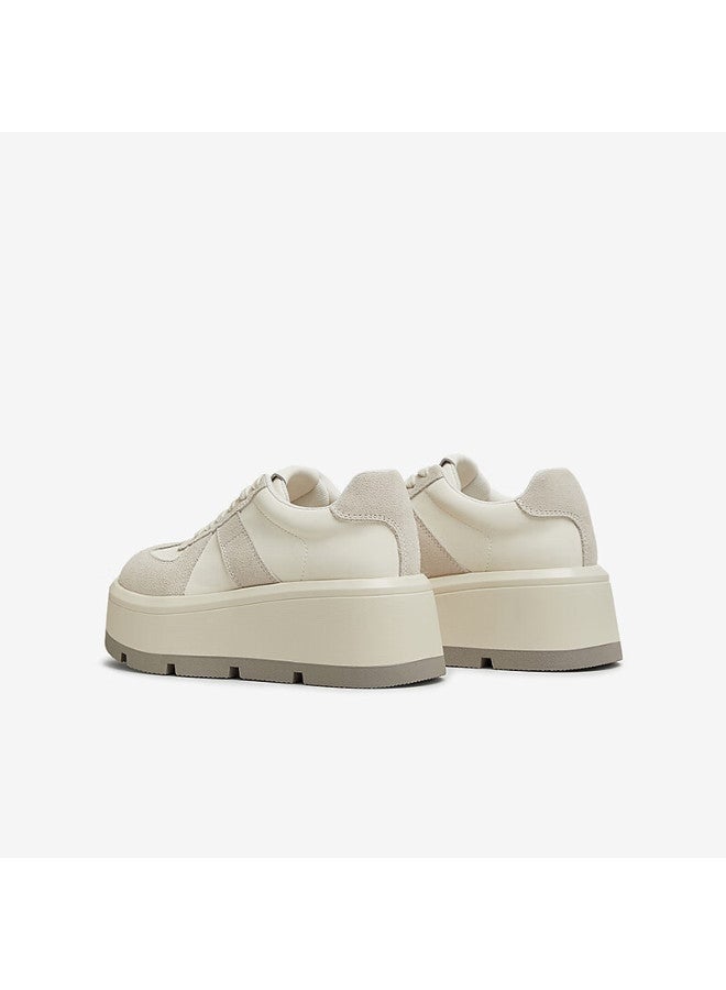 Tata Gaogao Thick Sole German Training Shoes Women's Breathable Platform Casual Sneakers Cx901am5 Off-white Single Lining Size 39 - Image 5