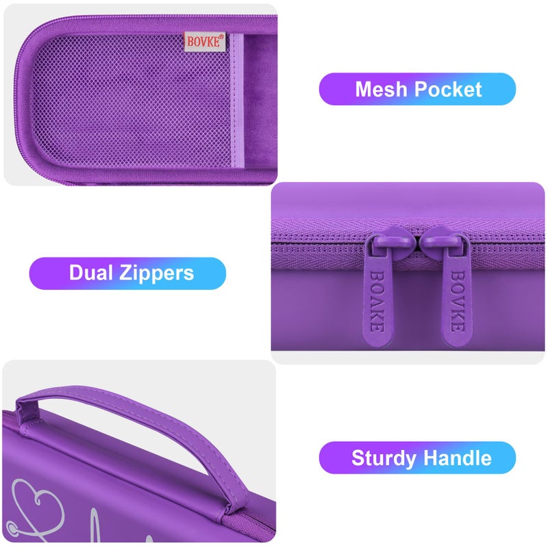 BOVKE Stethoscope Case for 3M Littmann Classic III, Lightweight II S.E, MDF Acoustica Deluxe Stethoscopes - Extra Room for Medical Bandage Scissors EMT Trauma Shear and LED Penlights, Dark Purple - Image 4