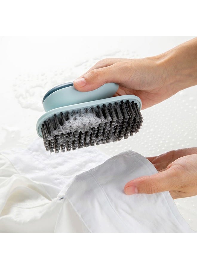 Selaurel Laundry Scrub Brush 2 Pack Soft Bristle Brush Shoe Cleaning Brush for Stains Clothes Scrubbing Brush Household Cleaning Tool for Bathroom Countertops Bathtubs (Blue) - Image 3