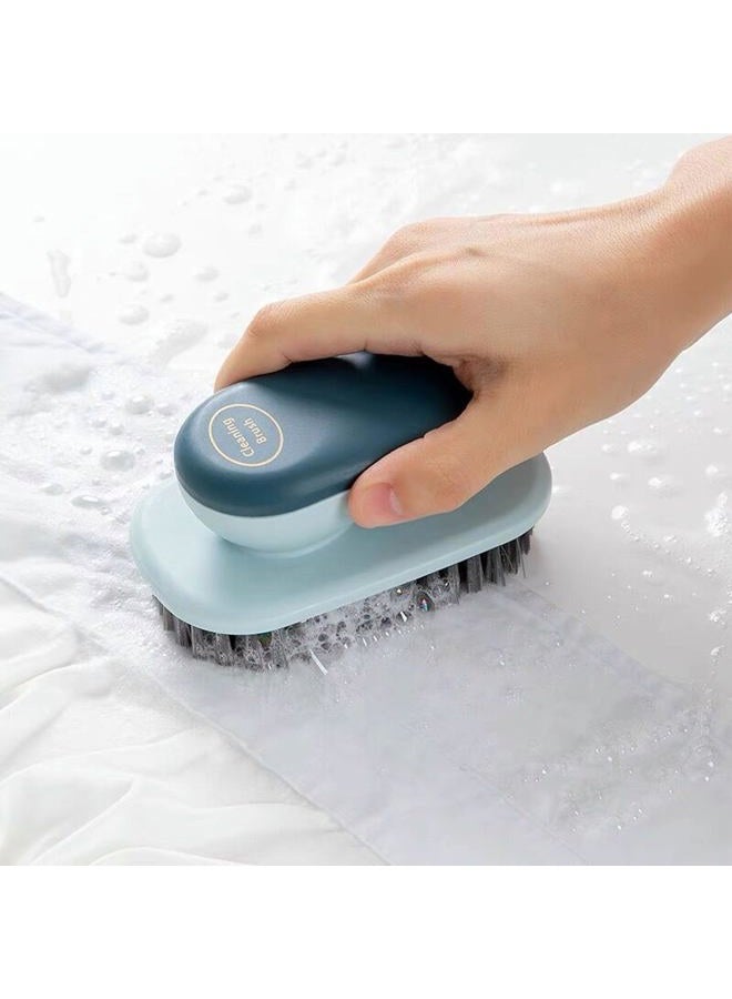 Selaurel Laundry Scrub Brush 2 Pack Soft Bristle Brush Shoe Cleaning Brush for Stains Clothes Scrubbing Brush Household Cleaning Tool for Bathroom Countertops Bathtubs (Blue) - Image 2