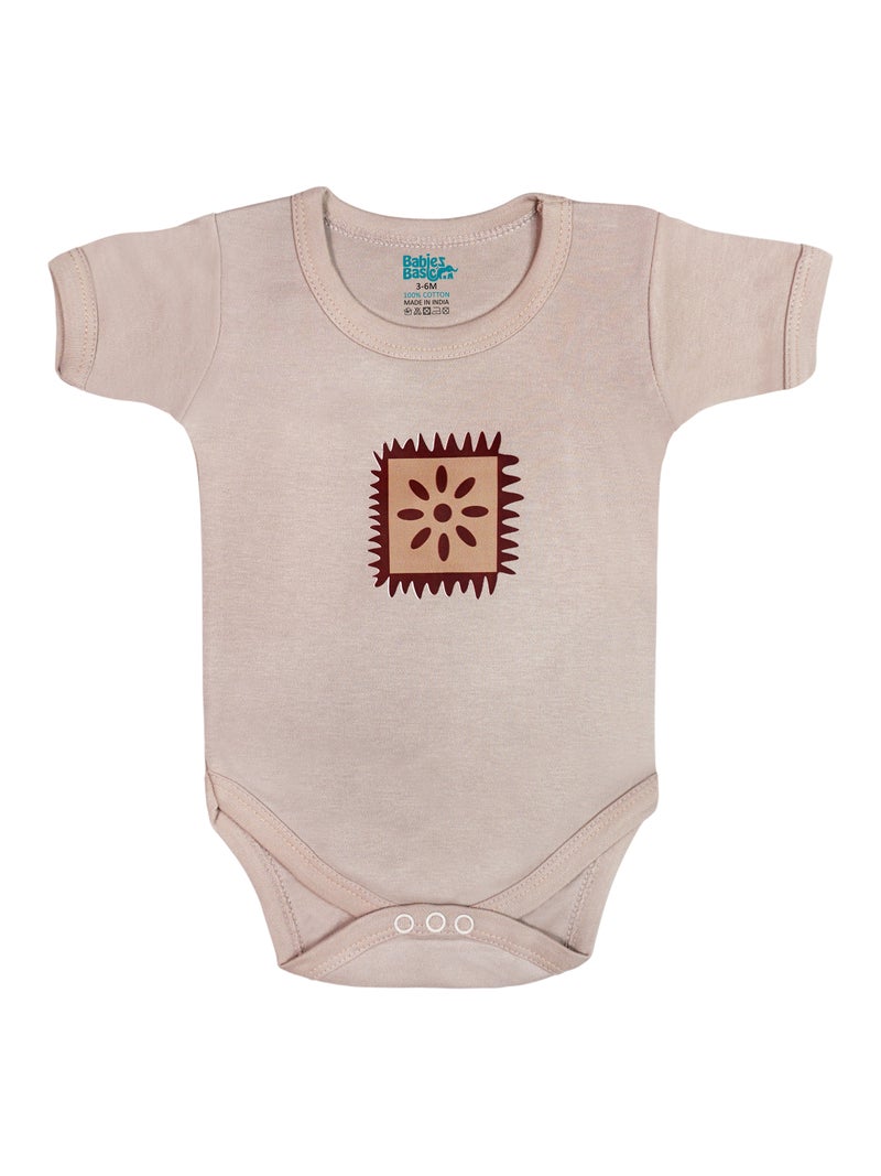 Babies Basic 5 piece Unisex 100% Cotton Sets include Bib, Romper, Mittens, Cap and Sleepsuit/Jumpsuit - Image 3