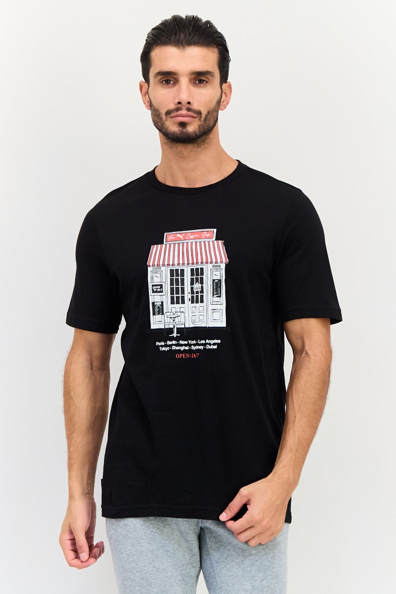 PUMA Men Sportswear Fit Short Sleeve Outdoor T-Shirt, Black - Image 1