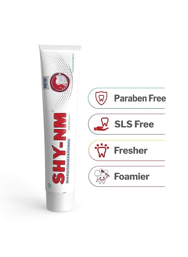 SHY-NM Toothpaste | Sls Free, Parabens Free And Vegan Friendly | Fresh Mint Flavour (Pack Of 2) 100G Each, Freshening - Image 4